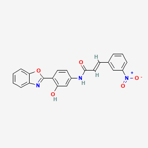 molecular formula C22H15N3O5 B3738300 N-[4-(1,3-benzoxazol-2-yl)-3-hydroxyphenyl]-3-(3-nitrophenyl)acrylamide 