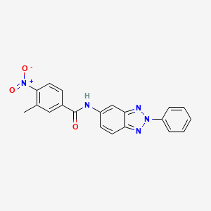 3-methyl-4-nitro-N-(2-phenyl-2H-1,2,3-benzotriazol-5-yl)benzamide