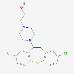 molecular formula C20H22Cl2N2OS B373832 2-[4-(2,8-Dichloro-10,11-dihydrodibenzo[b,f]thiepin-10-yl)-1-piperazinyl]ethanol 