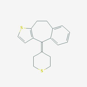 molecular formula C18H18S2 B373833 4-tetrahydro-4H-thiopyran-4-ylidene-9,10-dihydro-4H-benzo[4,5]cyclohepta[1,2-b]thiophene 