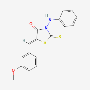 molecular formula C17H14N2O2S2 B3738342 3-anilino-5-(3-methoxybenzylidene)-2-thioxo-1,3-thiazolidin-4-one 