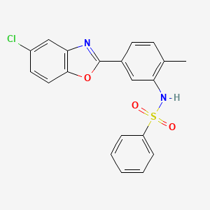 N-[5-(5-chloro-1,3-benzoxazol-2-yl)-2-methylphenyl]benzenesulfonamide