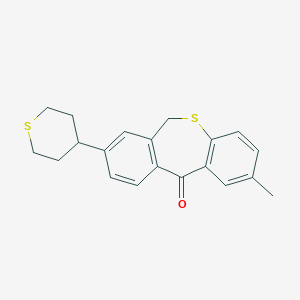 molecular formula C20H20OS2 B373835 2-methyl-8-tetrahydro-2H-thiopyran-4-yldibenzo[b,e]thiepin-11(6H)-one 
