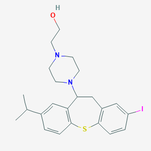 2-[4-(3-Iodo-8-propan-2-yl-5,6-dihydrobenzo[b][1]benzothiepin-6-yl)piperazin-1-yl]ethanol