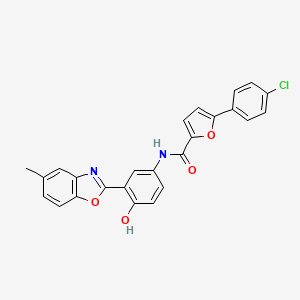 5-(4-chlorophenyl)-N-[4-hydroxy-3-(5-methyl-1,3-benzoxazol-2-yl)phenyl]-2-furamide