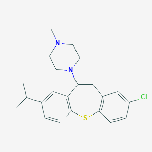 molecular formula C22H27ClN2S B373837 1-(3-Chloro-8-propan-2-yl-5,6-dihydrobenzo[b][1]benzothiepin-6-yl)-4-methylpiperazine 