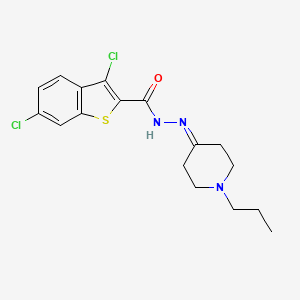 3,6-dichloro-N'-(1-propyl-4-piperidinylidene)-1-benzothiophene-2-carbohydrazide