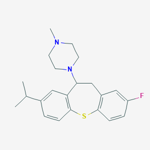 molecular formula C22H27FN2S B373838 1-(3-Fluoro-8-propan-2-yl-5,6-dihydrobenzo[b][1]benzothiepin-6-yl)-4-methylpiperazine 