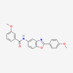 3-methoxy-N-[2-(4-methoxyphenyl)-1,3-benzoxazol-5-yl]benzamide