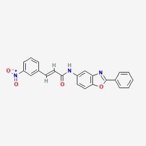 molecular formula C22H15N3O4 B3738385 3-(3-nitrophenyl)-N-(2-phenyl-1,3-benzoxazol-5-yl)acrylamide 