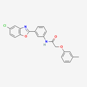 molecular formula C22H17ClN2O3 B3738409 N-[3-(5-chloro-1,3-benzoxazol-2-yl)phenyl]-2-(3-methylphenoxy)acetamide 