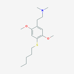 molecular formula C17H29NO2S B373842 N-{2-[2,5-dimethoxy-4-(pentylsulfanyl)phenyl]ethyl}-N,N-dimethylamine 