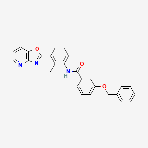 molecular formula C27H21N3O3 B3738421 3-(benzyloxy)-N-(2-methyl-3-[1,3]oxazolo[4,5-b]pyridin-2-ylphenyl)benzamide 