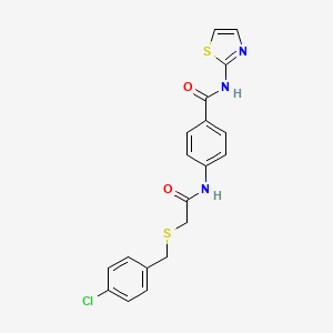 4-({[(4-chlorobenzyl)thio]acetyl}amino)-N-1,3-thiazol-2-ylbenzamide