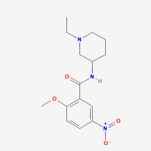 molecular formula C15H21N3O4 B373844 N-(1-ethyl-3-piperidinyl)-2-methoxy-5-nitrobenzamide CAS No. 4840-67-9