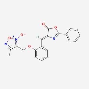 molecular formula C20H15N3O5 B3738441 4-{2-[(4-methyl-2-oxido-1,2,5-oxadiazol-3-yl)methoxy]benzylidene}-2-phenyl-1,3-oxazol-5(4H)-one 