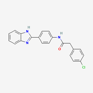 N-[4-(1H-benzimidazol-2-yl)phenyl]-2-(4-chlorophenyl)acetamide