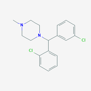 molecular formula C18H20Cl2N2 B373845 1-[(2-Chlorophenyl)(3-chlorophenyl)methyl]-4-methylpiperazine 