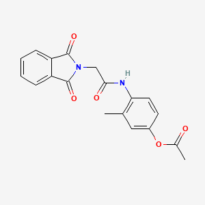 4-{[(1,3-dioxo-1,3-dihydro-2H-isoindol-2-yl)acetyl]amino}-3-methylphenyl acetate