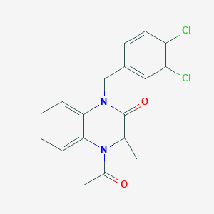 4-acetyl-1-(3,4-dichlorobenzyl)-3,3-dimethyl-3,4-dihydro-2(1H)-quinoxalinone