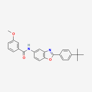 N-[2-(4-tert-butylphenyl)-1,3-benzoxazol-5-yl]-3-methoxybenzamide