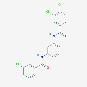 molecular formula C20H13Cl3N2O2 B3738522 3,4-dichloro-N-{3-[(3-chlorobenzoyl)amino]phenyl}benzamide 