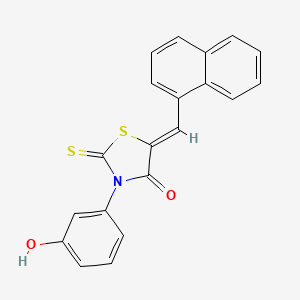 3-(3-hydroxyphenyl)-5-(1-naphthylmethylene)-2-thioxo-1,3-thiazolidin-4-one