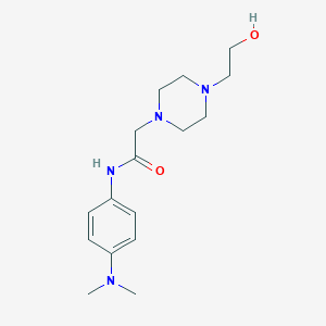 molecular formula C16H26N4O2 B373855 N-[4-(dimethylamino)phenyl]-2-[4-(2-hydroxyethyl)-1-piperazinyl]acetamide 