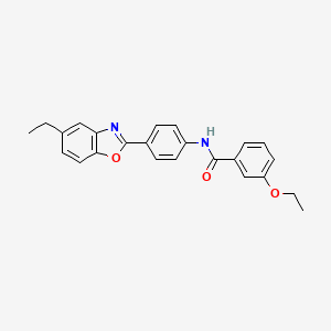 3-ethoxy-N-[4-(5-ethyl-1,3-benzoxazol-2-yl)phenyl]benzamide