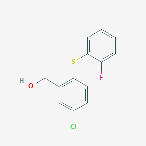 molecular formula C13H10ClFOS B373858 {5-Chloro-2-[(2-fluorophenyl)sulfanyl]phenyl}methanol 