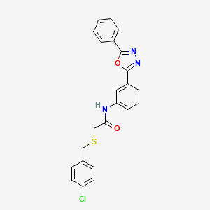 2-[(4-chlorobenzyl)thio]-N-[3-(5-phenyl-1,3,4-oxadiazol-2-yl)phenyl]acetamide