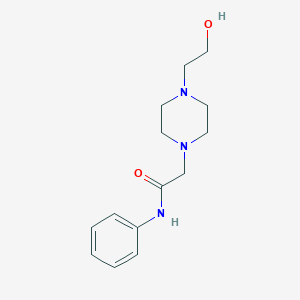 molecular formula C14H21N3O2 B373861 2-[4-(2-hydroxyethyl)piperazin-1-yl]-N-phenylacetamide 