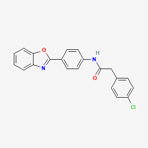 N-[4-(1,3-benzoxazol-2-yl)phenyl]-2-(4-chlorophenyl)acetamide