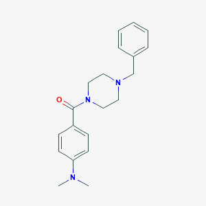 molecular formula C20H25N3O B373864 4-(4-BENZYLPIPERAZINE-1-CARBONYL)-N,N-DIMETHYLANILINE 