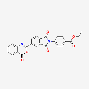 molecular formula C25H16N2O6 B3738655 ethyl 4-[1,3-dioxo-5-(4-oxo-4H-3,1-benzoxazin-2-yl)-1,3-dihydro-2H-isoindol-2-yl]benzoate 