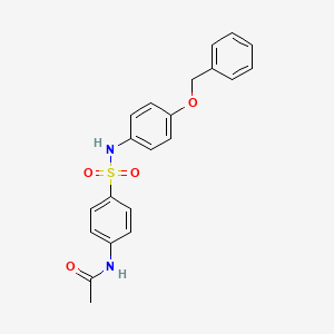 molecular formula C21H20N2O4S B3738685 N-[4-({[4-(benzyloxy)phenyl]amino}sulfonyl)phenyl]acetamide 