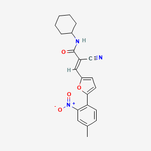 molecular formula C21H21N3O4 B3738695 2-cyano-N-cyclohexyl-3-[5-(4-methyl-2-nitrophenyl)-2-furyl]acrylamide 