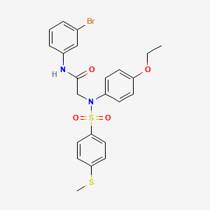molecular formula C23H23BrN2O4S2 B3738716 N~1~-(3-bromophenyl)-N~2~-(4-ethoxyphenyl)-N~2~-{[4-(methylthio)phenyl]sulfonyl}glycinamide 