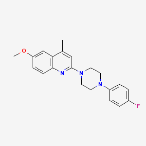 molecular formula C21H22FN3O B3738722 2-[4-(4-fluorophenyl)-1-piperazinyl]-6-methoxy-4-methylquinoline 