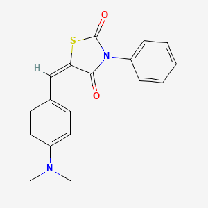 molecular formula C18H16N2O2S B3738739 5-[4-(dimethylamino)benzylidene]-3-phenyl-1,3-thiazolidine-2,4-dione 