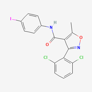3-(2,6-dichlorophenyl)-N-(4-iodophenyl)-5-methyl-4-isoxazolecarboxamide