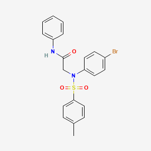 molecular formula C21H19BrN2O3S B3738754 N~2~-(4-bromophenyl)-N~2~-[(4-methylphenyl)sulfonyl]-N~1~-phenylglycinamide 
