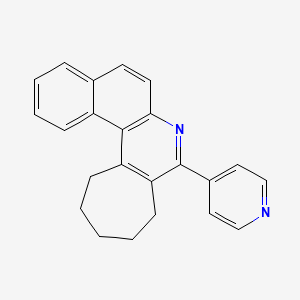 molecular formula C23H20N2 B3738757 8-(4-pyridinyl)-10,11,12,13-tetrahydro-9H-benzo[f]cyclohepta[c]quinoline 