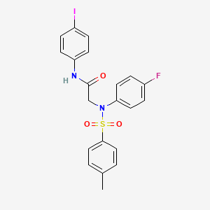 molecular formula C21H18FIN2O3S B3738777 N~2~-(4-fluorophenyl)-N~1~-(4-iodophenyl)-N~2~-[(4-methylphenyl)sulfonyl]glycinamide 