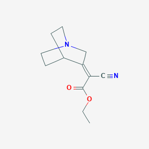 molecular formula C12H16N2O2 B373880 Ethyl 1-azabicyclo[2.2.2]oct-3-ylidene(cyano)acetate CAS No. 141593-49-9