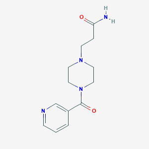 molecular formula C13H18N4O2 B373881 3-[4-(3-Pyridinylcarbonyl)-1-piperazinyl]propanamide 