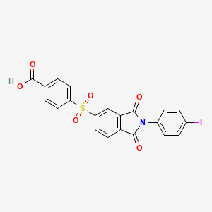 molecular formula C21H12INO6S B3738816 4-{[2-(4-iodophenyl)-1,3-dioxo-2,3-dihydro-1H-isoindol-5-yl]sulfonyl}benzoic acid 