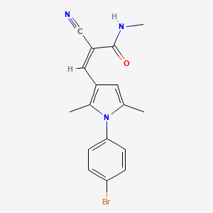 molecular formula C17H16BrN3O B3738823 3-[1-(4-bromophenyl)-2,5-dimethyl-1H-pyrrol-3-yl]-2-cyano-N-methylacrylamide 