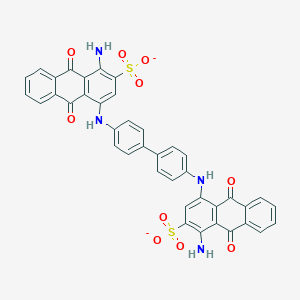 molecular formula C40H24N4O10S2-2 B373883 1-Amino-4-[4-[4-[(4-amino-9,10-dioxo-3-sulfonatoanthracen-1-yl)amino]phenyl]anilino]-9,10-dioxoanthracene-2-sulfonate 