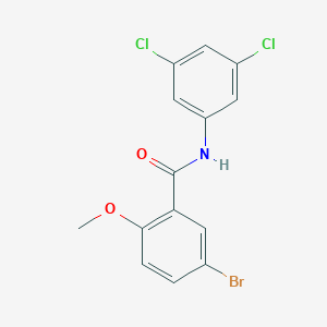 molecular formula C14H10BrCl2NO2 B3738838 5-bromo-N-(3,5-dichlorophenyl)-2-methoxybenzamide 
